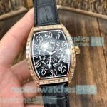 Swiss Copy Franck Muller Secret Hours Black Arabic Numerals Dial Watch